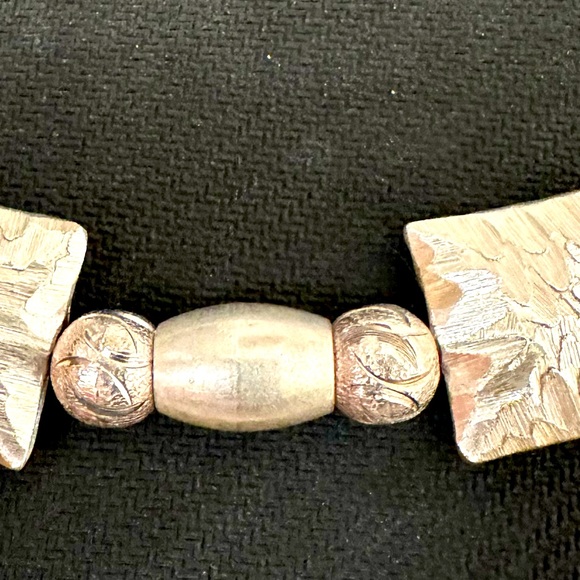 Hand Crafted Unique Earth “One of a Kind” Sterling Silver Choker. - Picture 2 of 3